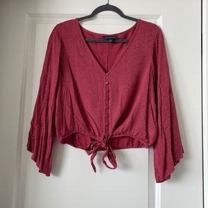 American Eagle red blouse, size S